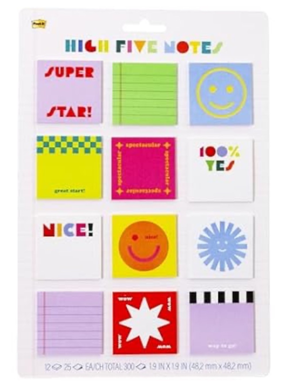 Post-It High Five Sticky Note Set - NEW